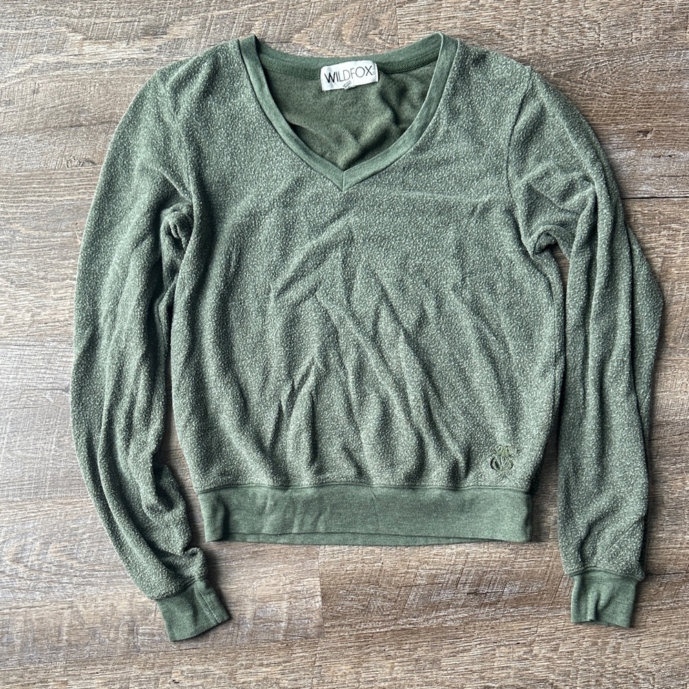 Wildfox Green Long Sleeve Top